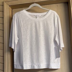 Athleta Classic White Short Sleeve Tee